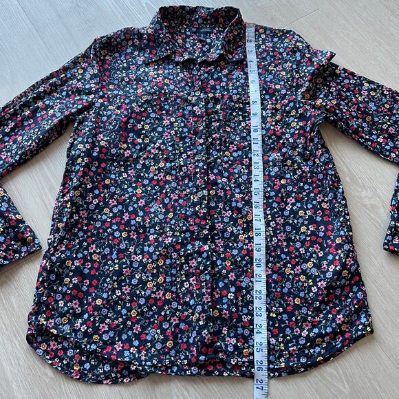 Gap Factory Utility Boyfriend Fit Shirt Womens Small Floral Button Up Colorful - Picture 5 of 12